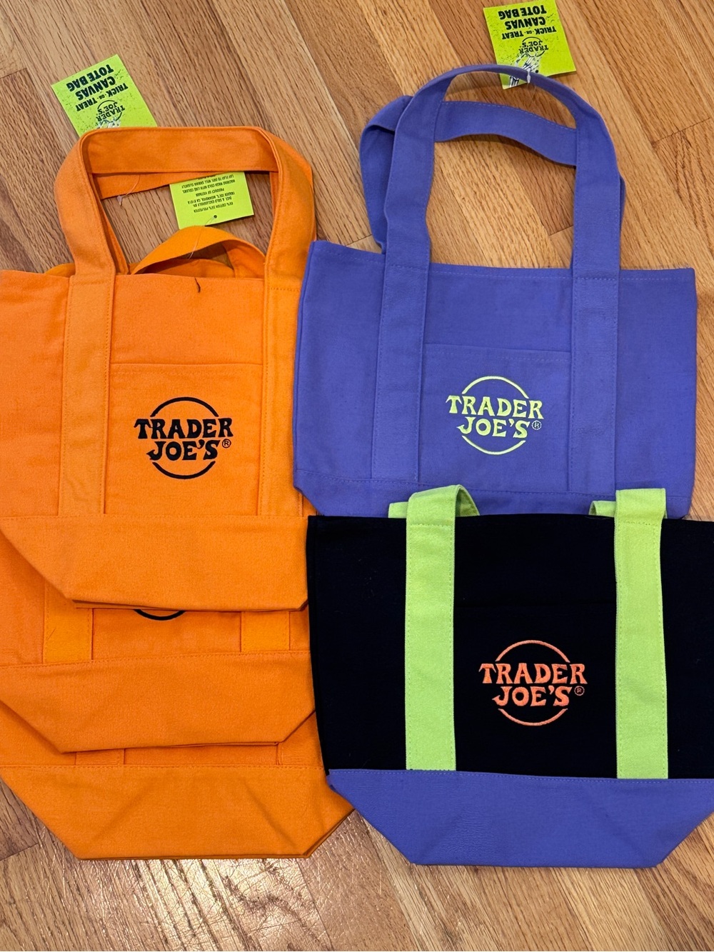 5 Trader Joe’s Fall Halloween Mini Totes Bags NWT New
